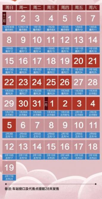 超级实用2021春运购票日历图片总结分享图2