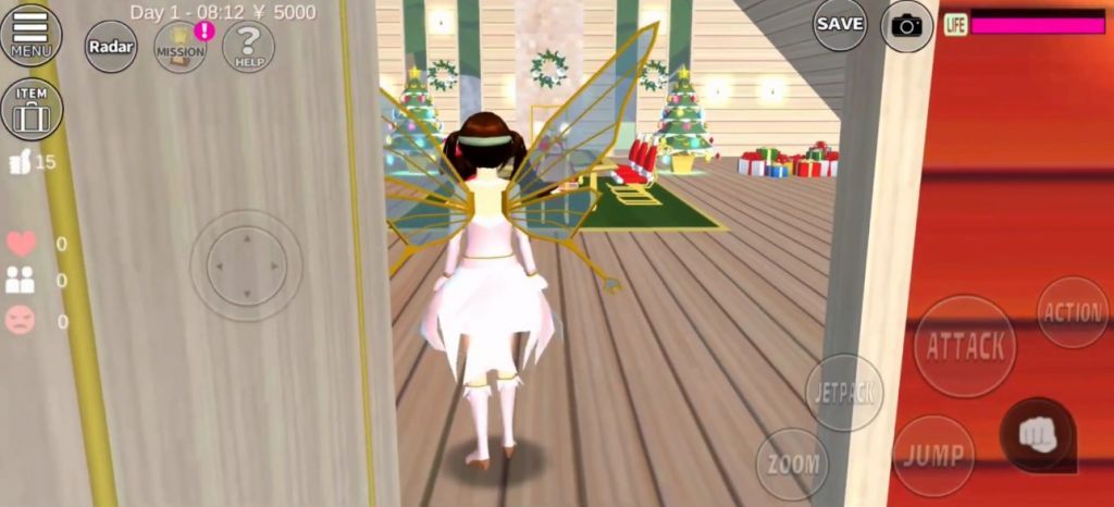 樱花校园模拟器1.038.08圣诞节更新了精灵服英文版