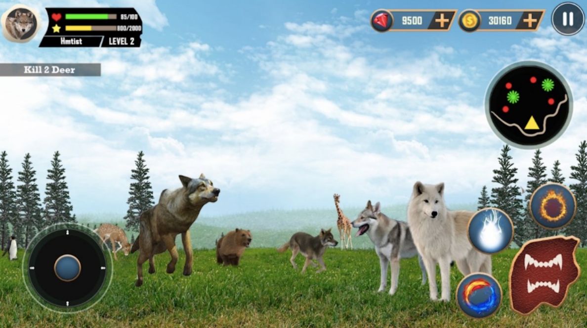 森林孤狼模拟器游戏官方手机版图1