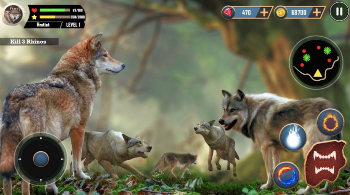 森林孤狼模拟器游戏官方手机版图0