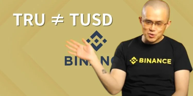 币安宣布：BTC/TUSD交易对0手续费！赵长鹏澄清TRU与TUSD无关