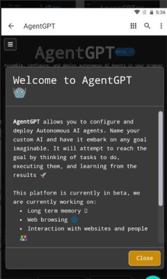 AgentGPT智能AI聊天软件官方下载图1