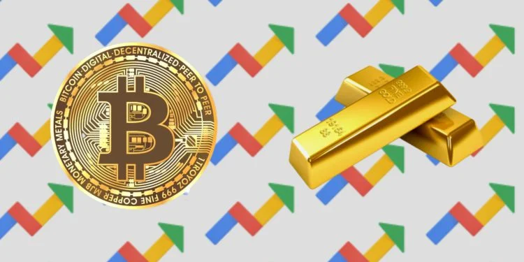 美国银行危机同时！谷歌搜索如何买黄金、比特币热度飙升